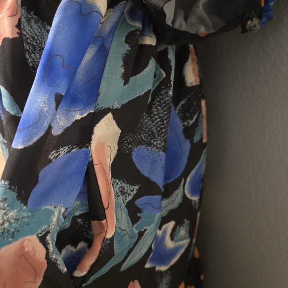 ​Capulet Mixed Print Maxi Dress Floral Polka Dot Tiered Puff Sleeve Size XS - Picture 8 of 16